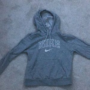 Grey Nike cropped sweatshirt
